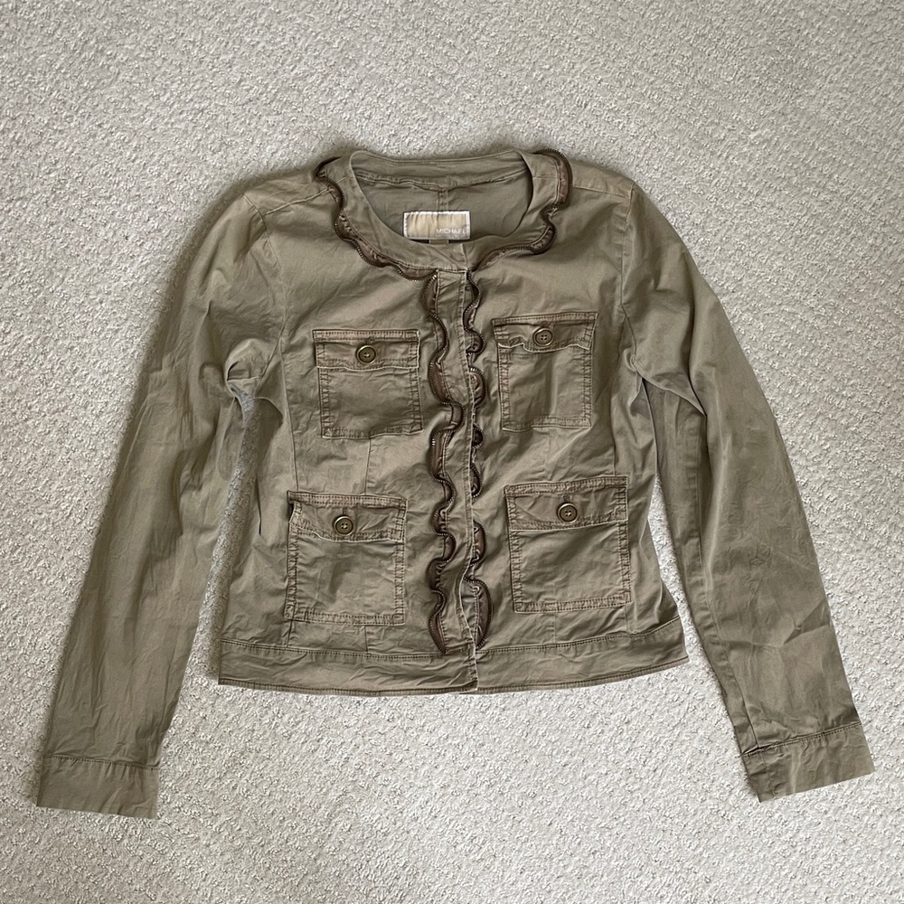 Michael Kors Zipper Flair Utility Jacket